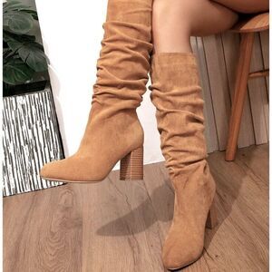 Steve Madden Haimi Suede Boots.‎ Women's Size 6.5M, Tan NEW MSRP $170 B65